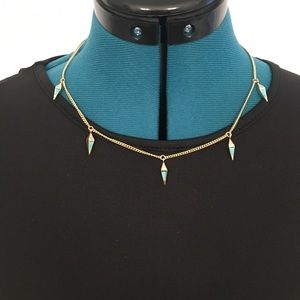 NWOT Vera Bradley Turquoise Triangle Stn Necklace